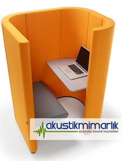 akustik çalışma masası kabini