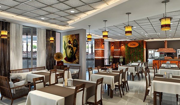 Restaurant Akustik Asma Tavan Kaplama Ses Yalıtımı